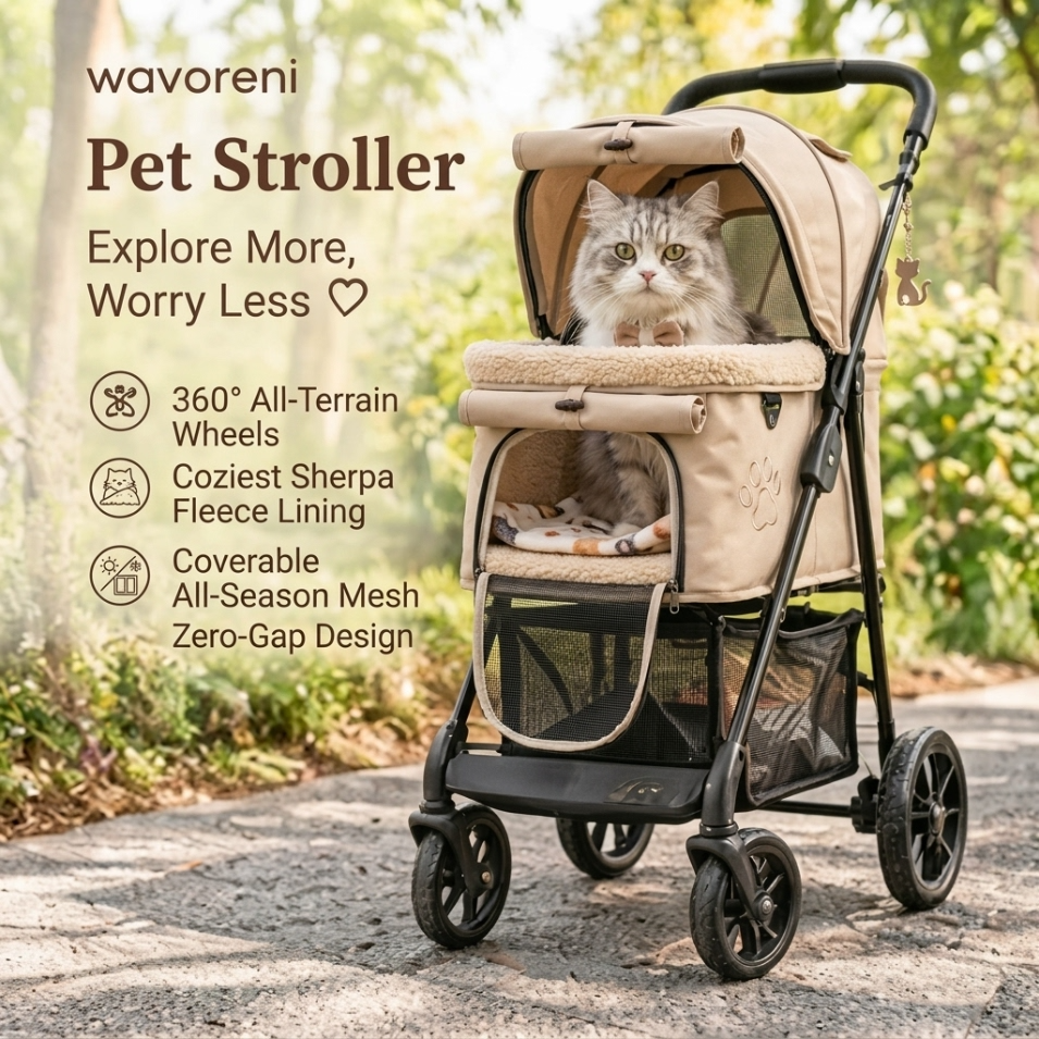 Wavoreni® All-Terrain Comfort Pet Stroller