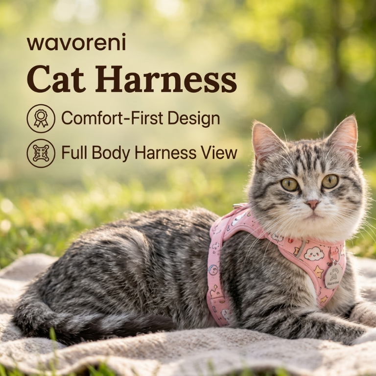 Wavoreni® Cloudscape Secure-Fit Cat Harness Set