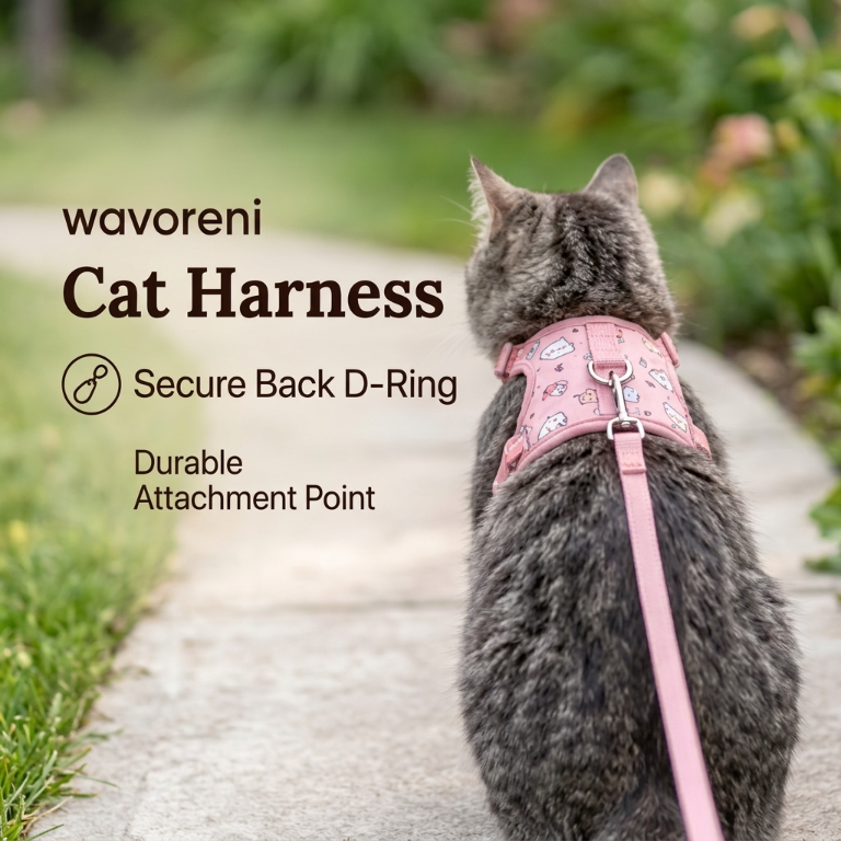Wavoreni® Cloudscape Secure-Fit Cat Harness Set