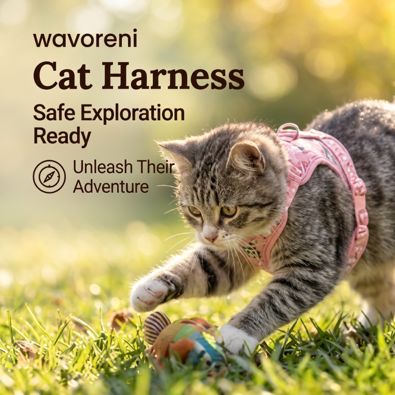 Wavoreni® Cloudscape Secure-Fit Cat Harness Set