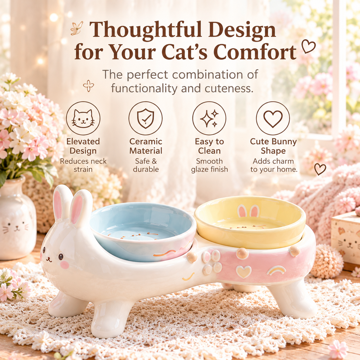 Wavoreni® Gourmet Garden Elevated Cat Bowl