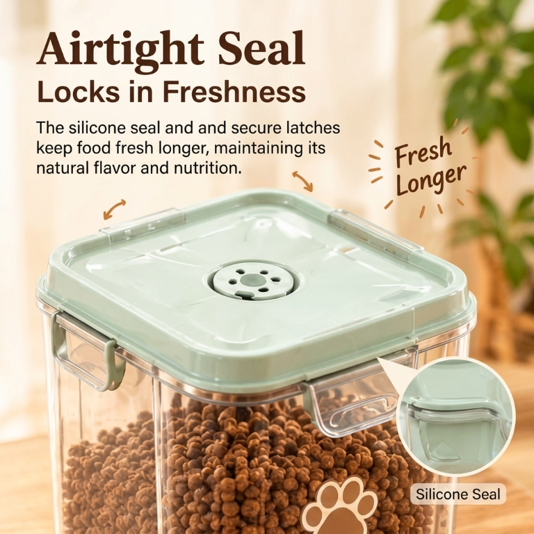 Wavoreni® PAWFECT BITES™ Airtight Pet Food Storage Container