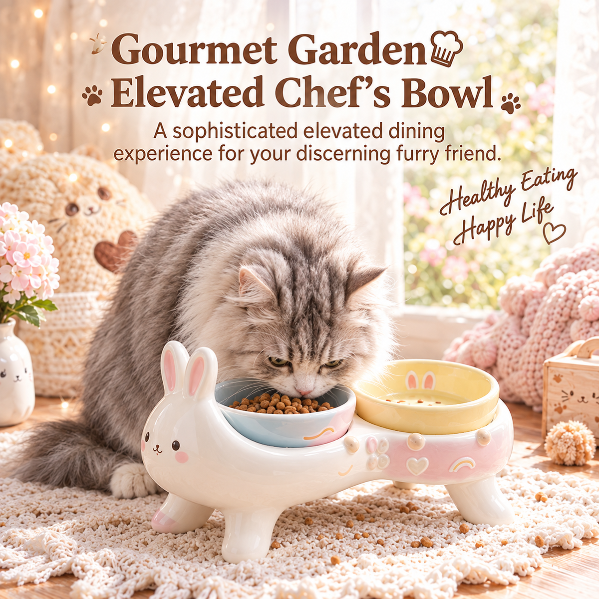 Wavoreni® Gourmet Garden Elevated Cat Bowl