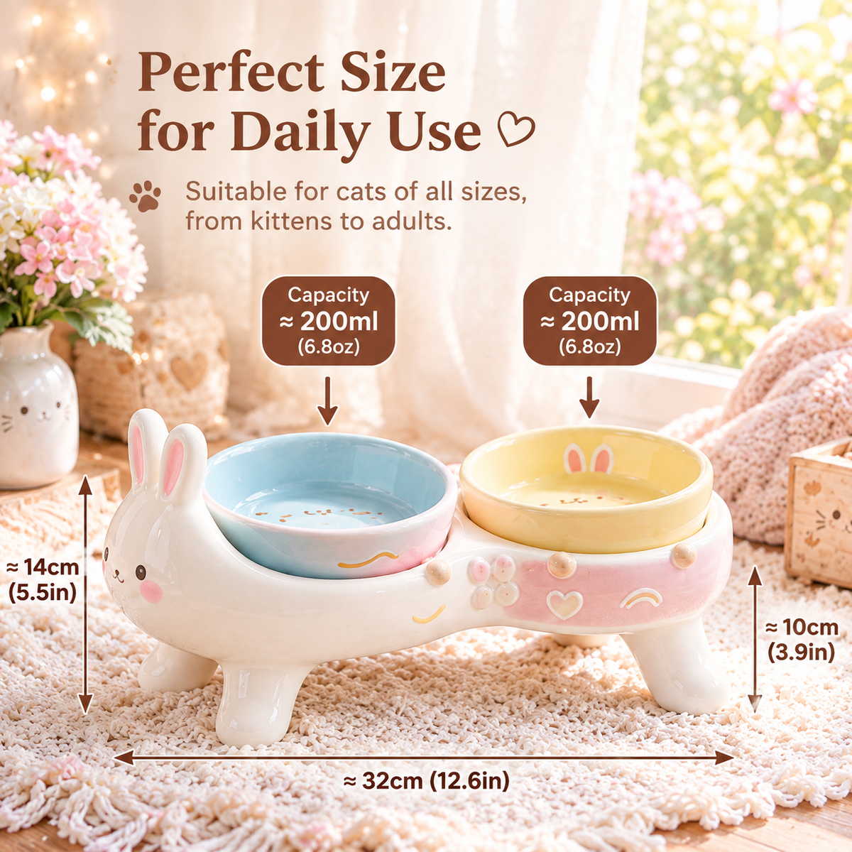 Wavoreni® Gourmet Garden Elevated Cat Bowl