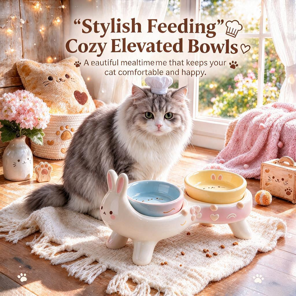 Wavoreni® Gourmet Garden Elevated Cat Bowl